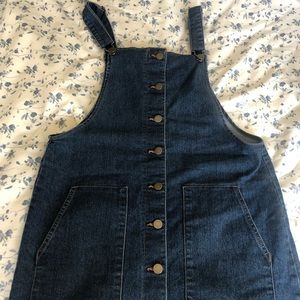 Denim overall dress